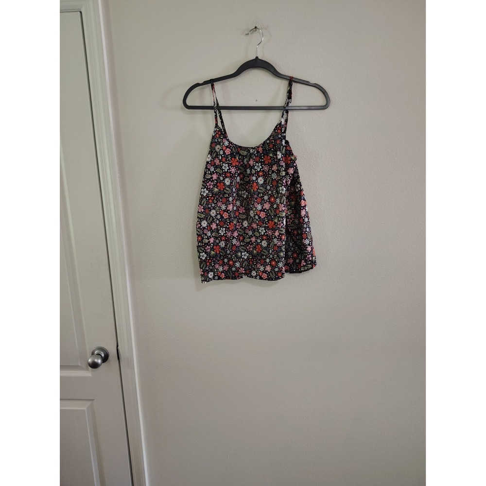 Jasmine & Ginger‎ Floral Cotton Camisole Tank Top Womens Medium Multi Color